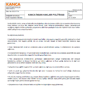 KANCA İnsan Hakları Politikası