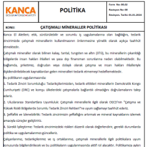 Çatışmalı Mineraller Politikası